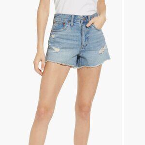 Madewell Relaxed Destructed Denim Shorts